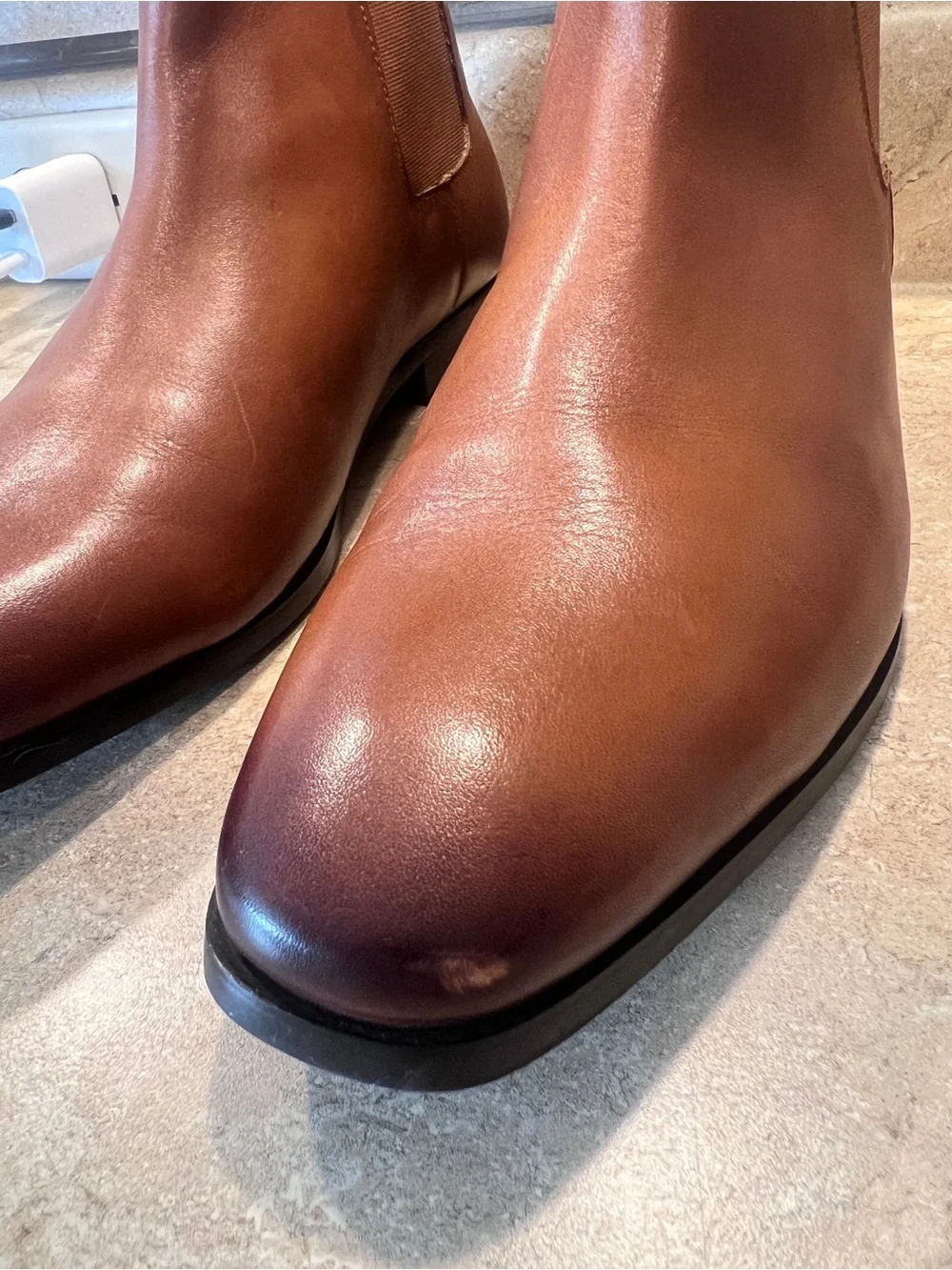 Men's Express Chelsea Ankle Boots in Brown Leather